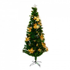 Brad artificial cu fibra optica, decoratiuni si instalatie Led, 210 cm, BL1017-210