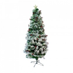 Brad artificial de lux cu Zapada si instalatie, 240 cm, BL125-240