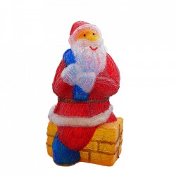 Mos Craciun pe horn luminos, 60 cm, BL1112