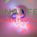 Perdea luminoasa, 2,5 m x 1,5 m, Alb Rece cu Rosu, BL216W-R