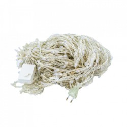 Perdea luminoasa, 3 m x 1 m, Alb Cald cu Albastru, BL216-CLD-B