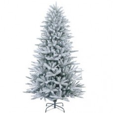 Brad artificial DeLux cu zapada artificiala, culoare verde, dimensiune 210cm, TP1006-210