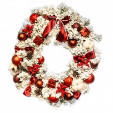 Coronita artificiala cu decoratiuni, diametru 50 cm, MI-200