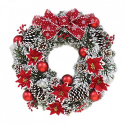 Coronita brad artificial cu decoratiuni, 50cm, TP-118