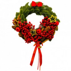 Coronita brad artificial cu decoratiuni, 50cm, TP-150