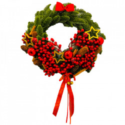 Coronita brad artificial cu decoratiuni, 50cm, TP-150