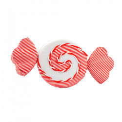 Decoratiune brad in forma de bomboana, culoare alb cu rosu, dimensiune: 51.5x7x25 cm, MI-591