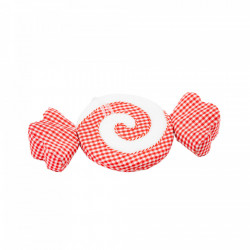 Decoratiune brad in forma de bomboana, culoare alb cu rosu, dimensiune: 52x7x25cm, MI-509