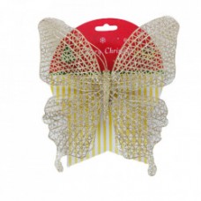 Decoratiune brad in forma de fluture, culoare auriu, dimensiune 18*21cm, BL-6014G