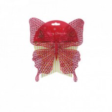 Decoratiune brad in forma de fluture, culoare rosu, dimensiune 18*21cm, BL-6014R