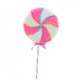 Decoratiune brad in forma de Lollipop, culoare roz, dimensiune: 25x4x71cm, MI-538