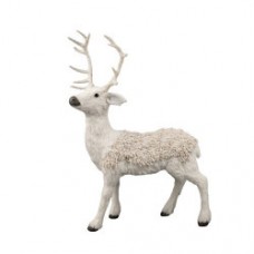 Decoratiune Craciun- Ren, culoare: alb. Dimensiuni : 46*19*63cm - HB-239