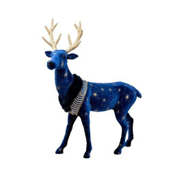 Decoratiune Craciun- Ren,culoare: albastru, Dimensiuni : 57*17*70cm -HB-156