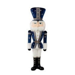 Decoratiune Craciun- Spargator de nuci, culoare:albastru. Dimensiuni : 28*25*101cm -HB-153