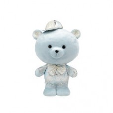 Decoratiune Craciun- Ursulet, culoare: albastru. Dimensiuni : 21*18*34cm -HB-183