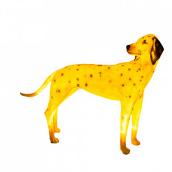 Decoratiune de exterior 3D Dalmatian din fibra de sticla, 600Led, 76 cm, PHB-G0008