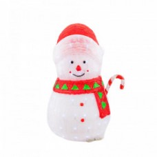 Decoratiune de exterior cu lumini, din acril, Om de Zapada,150 led-uri lumina rece, 8 jocuri de lumini, dimensiune 50x42x74cm, AMl-1049