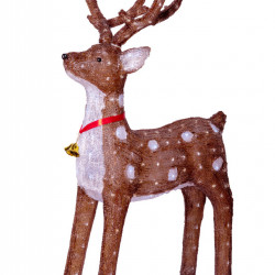 Decoratiune de exterior cu lumini Ren , 224 Led-uri, dimensiune 130cm, culoare maro, 8 jocuri de lumini