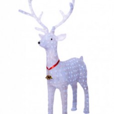 Decoratiune de exterior cu lumini, Ren din acril, 440 Led-uri multicolore, dimensiune produs 150cm,8 jocuri de lumini,cablu de alimentare 3m, protectie IP44, HB-124-RGB