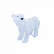 Decoratiune de exterior cu lumini, Urs polar, din acril, dimensiune 58x28x42cm, 8 jocuri de lumini, 120 led-uri, lumina rece, cablu de alimentare 3m, protectie IP44, MI-1068