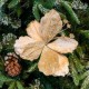 Decoratiune pentru brad in forma de floare, culoare crem, dimensiune 30x40cm, HB-528
