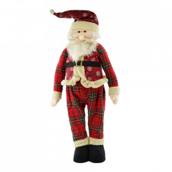 Figurina decorative din material textil Telescopic, Mos Craciun, 120cm, ID-011