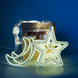 Instalatie in forma de Luna cu Stele , BL-377-CLD, Lumina Calda