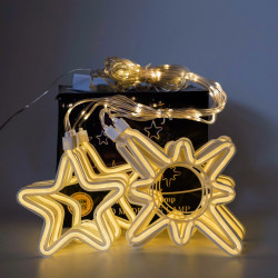 Instalatie in forma de Romburi cu Stele , BL-379-CLD, Lumina Calda