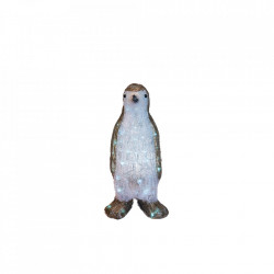 Pinguin decoratiune luminoasa de exterior din acril cu 80 led-uri, 8 jocuri de lumini, culoare alb, dimensiune 43 cm, alimentare la priza, MI-1060